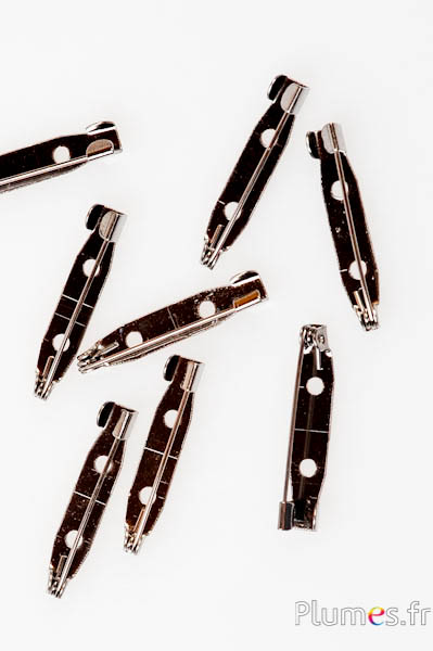 Attaches de broches - 30 mm x 5 mm, 2 trous - noir